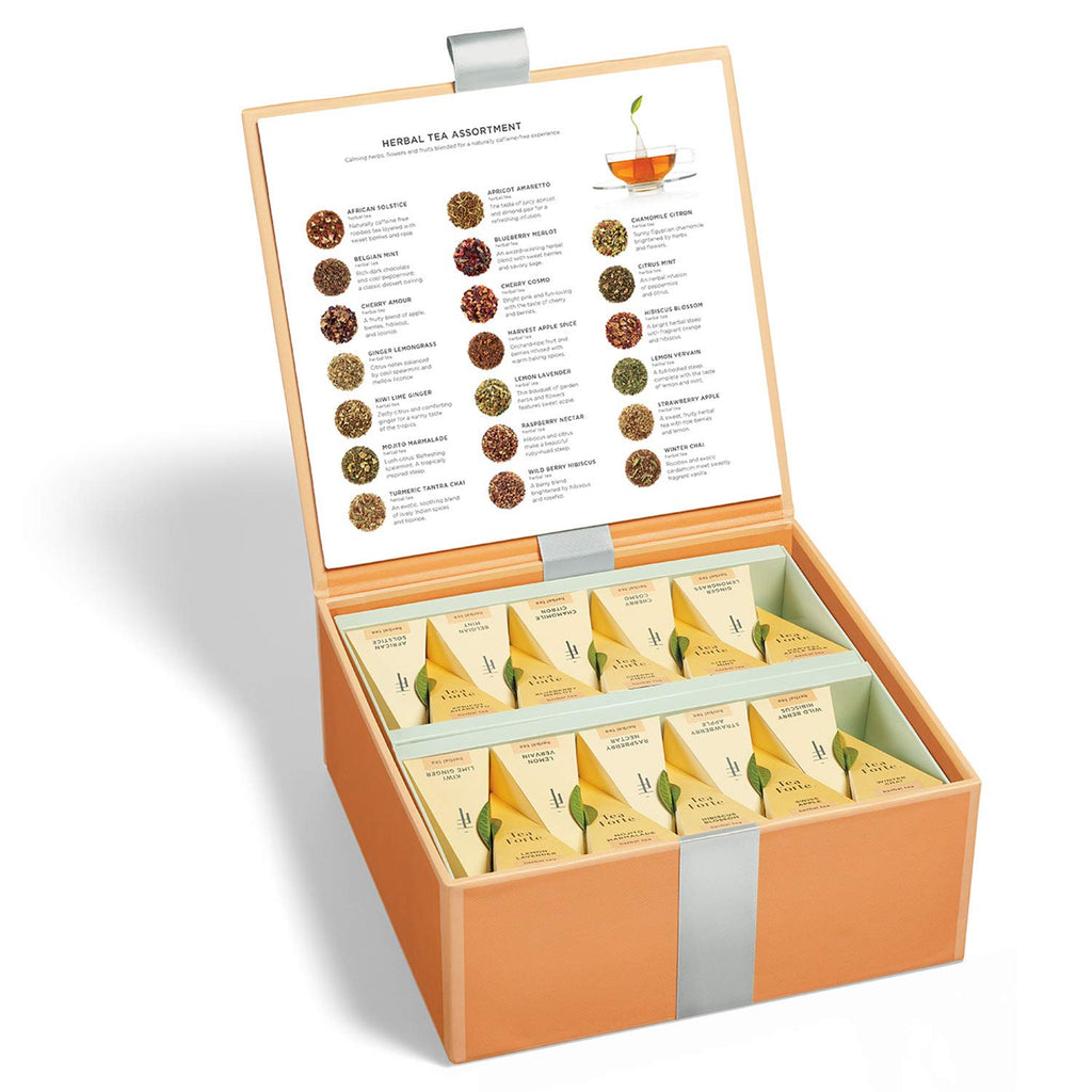 Tea Sampler, 40 Pyramid Infuser Bags, Premium Tea Gift Set | Herbal Tea Chest Presentation Box, 2 of Each, Individually Wrapped, Giftable Presentation Box for Tea Lovers - view 2
