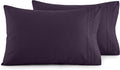 Luxury ultra-soft 2-piece pillowcase set - 1500 premium hotel quality microfiber double brushed - wrinkle resistant, king size, purple