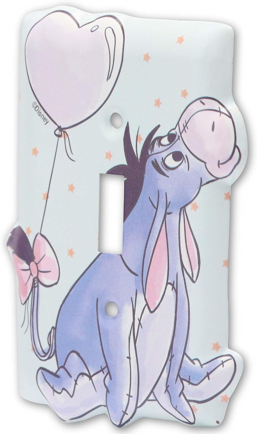 Winnie the Pooh Eeyore metal light switch plate | Eeyore switch plate decoration for kids' bedroom or nursery - view 2