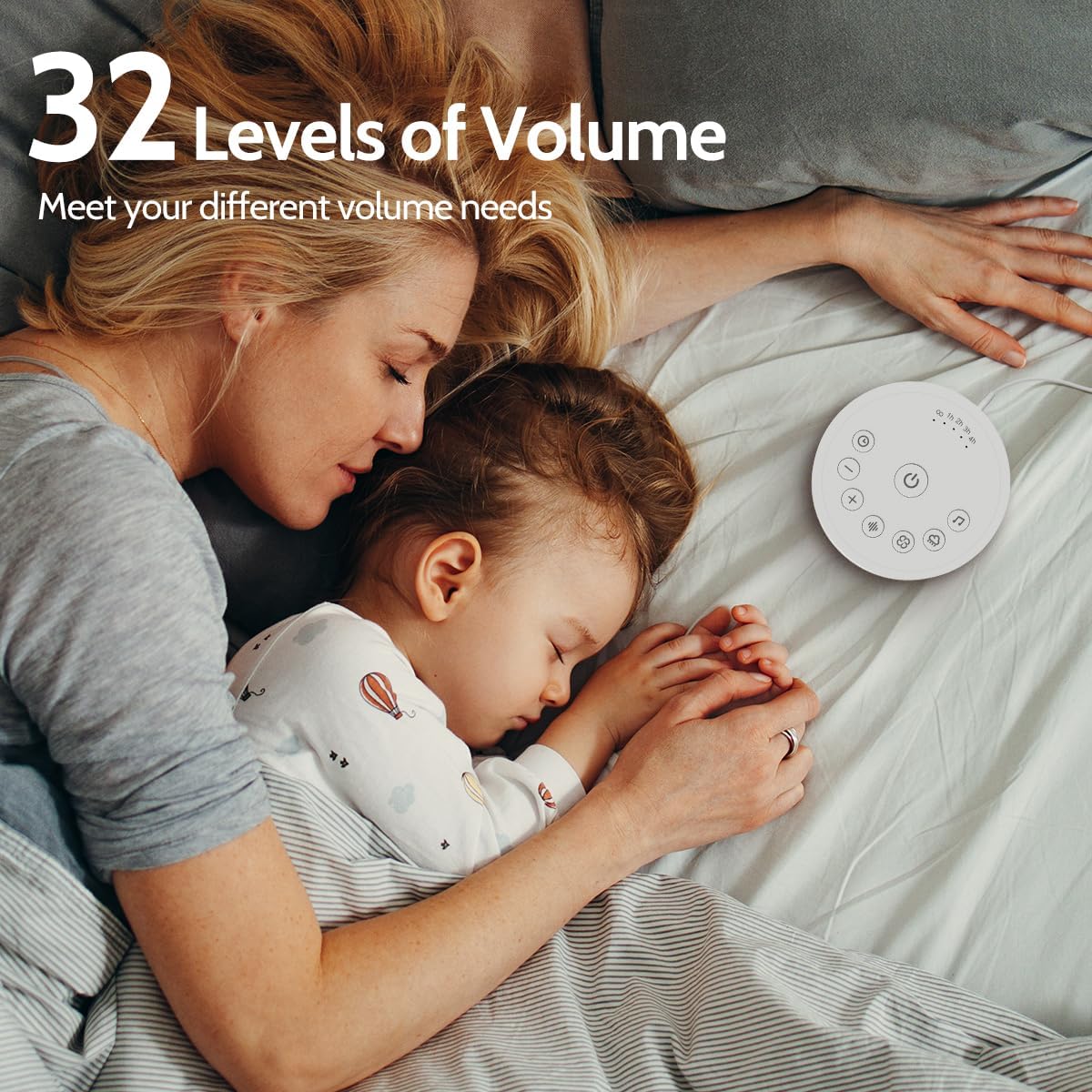 Sound Machines Sleep White Noise Machine with 25 Soothing Sounds 32 Volume Levels 5 Timers and 4 Sound Categories and Memory Function for Kids Adults and Home - view 6