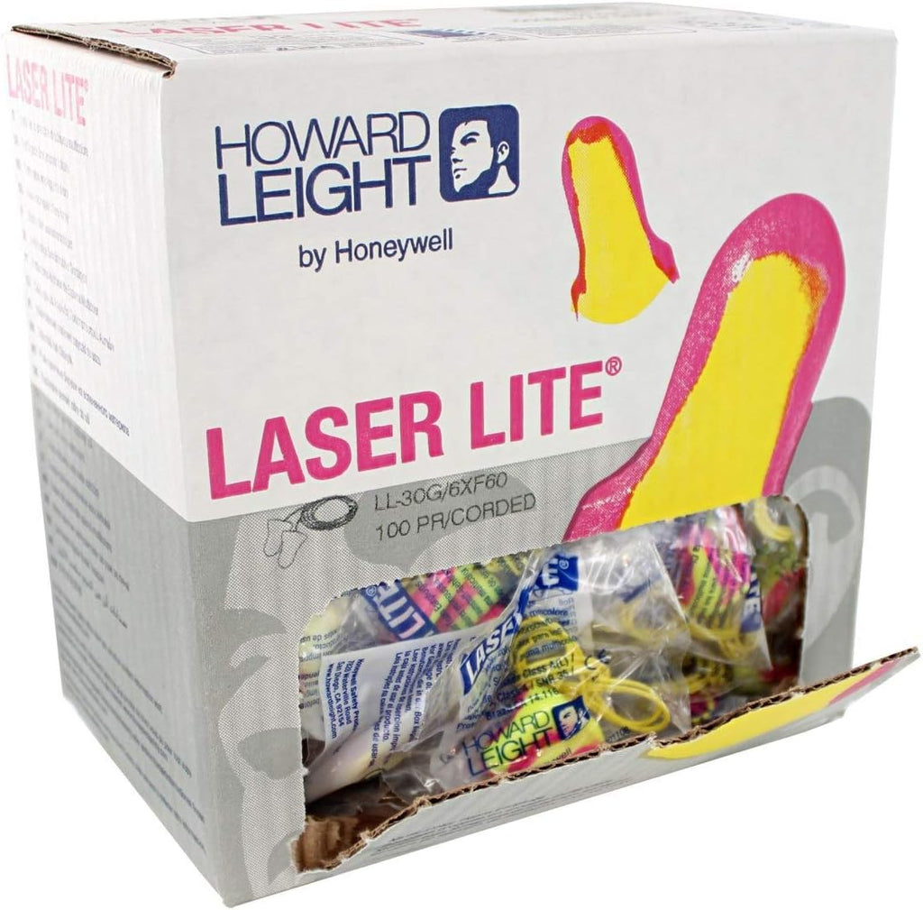 By Honeywell Laser Lite High Visibility Disposable Foam Earplugs, 100-Pairs, Pink/Yellow, LL-30 - view 6
