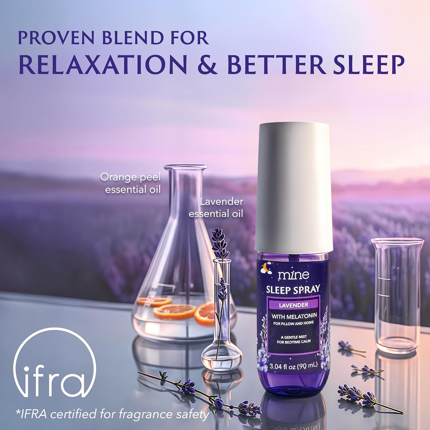 Lavender Sleep Spray with Melatonin - Natural Pillow Mist for Deep Sleep - Calming Lavender Linen Bed Spray for Adults, Gifts for Teen Girls and Women - view 5