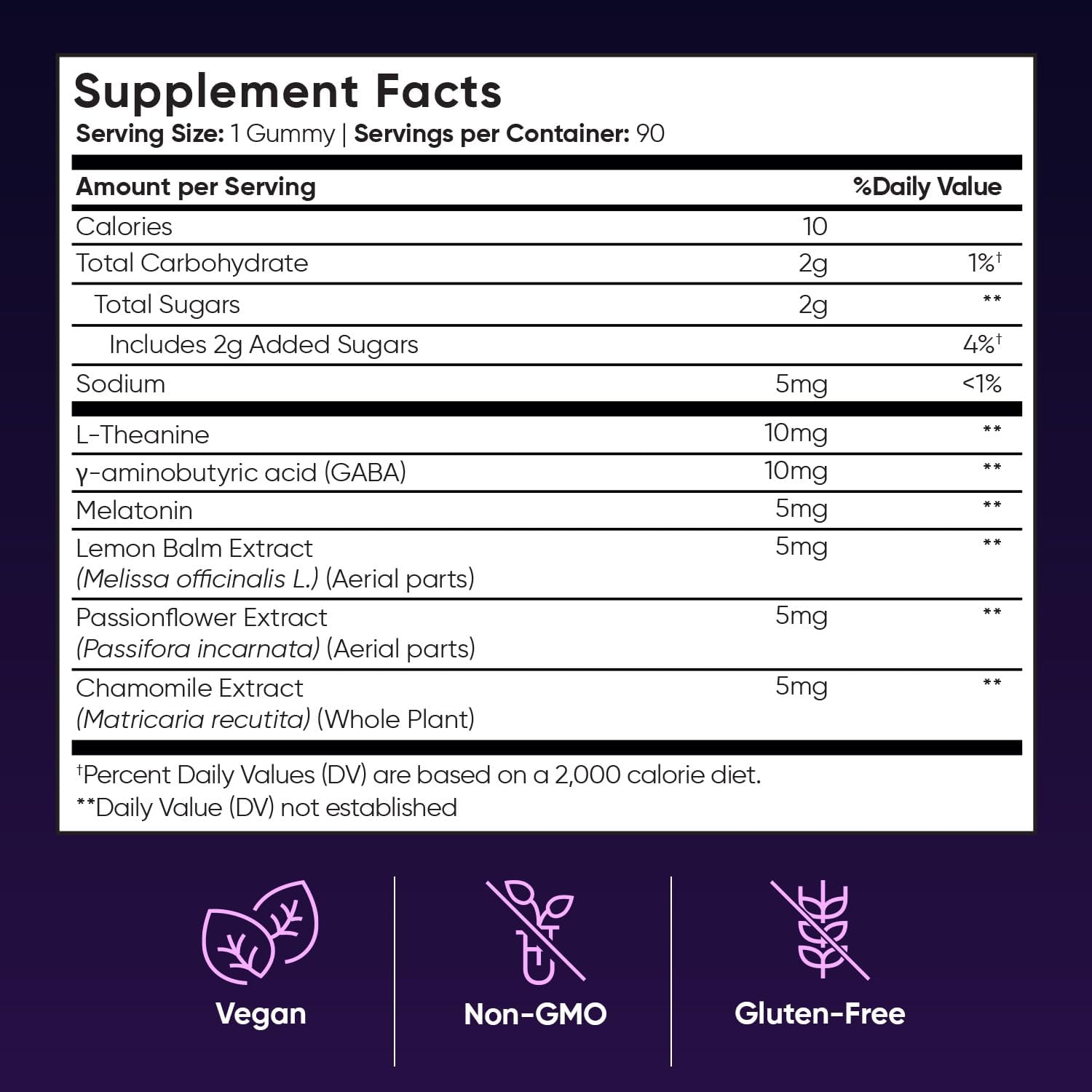 Melatonin Gummies for Calm & Restful Sleep | Melatonin 5mg + L-theanine, GABA, Lemon Balm, Passion Flower & Chamomile Extracts | Sleep aids for Adults, Vegan, Passion Fruit-Flavor, 90 Ct - view 5