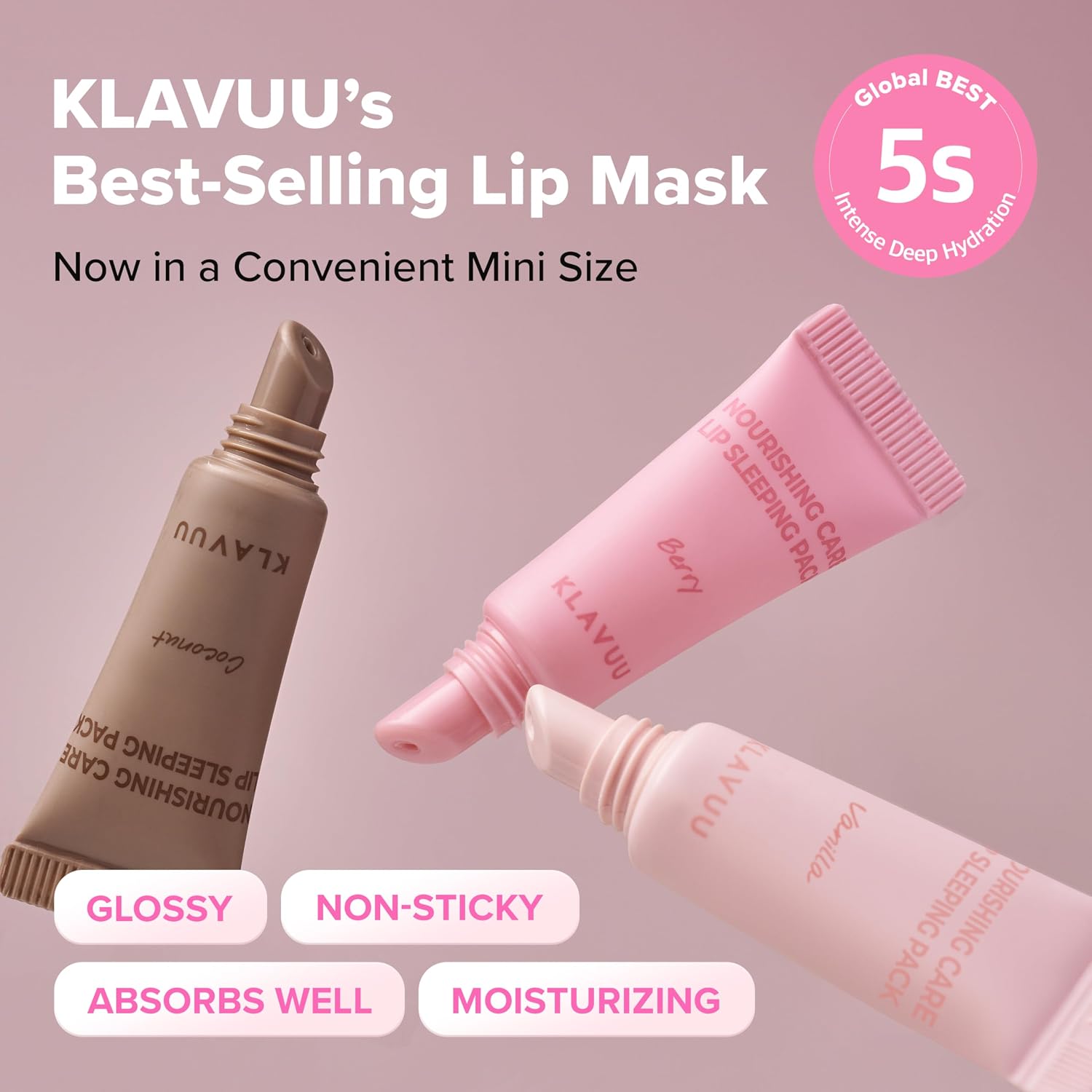 Lip Sleeping Mask Boosting Kit, Deep Hydrating Korean Lip Balm | Overnight treatment for very dry, chapped lips, lip lightening and plumping, instant hydration, gentle exfoliating - view 3