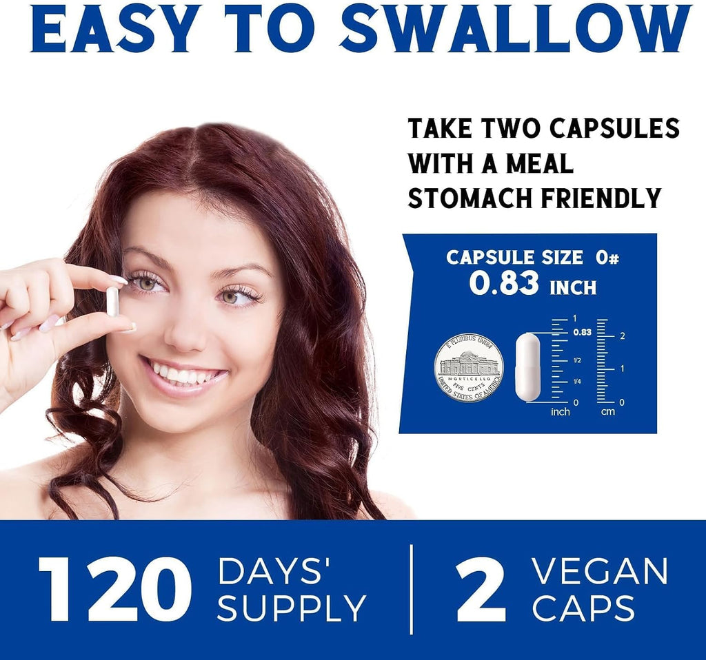 10 in 1 Magnesium Complex, 420mg Elemental Magnesium 240 Capsules | Ultra Strength, Max Absorption | Chelated Magnesium Supplement for Women Men Nerves, Bone & Heart Health | Non-GMO - view 7