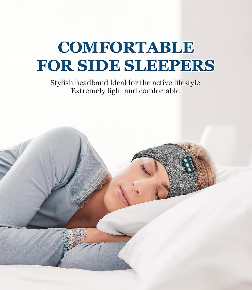 Sleep Headphones, Wireless Sleep Earbuds, Headphone for Sleeping Bluetooth Headband Headphones Headsets with Thin Speakers, Sleeping Headphones for Workout, Yoga, Travel, Gift for Women Men - view 2