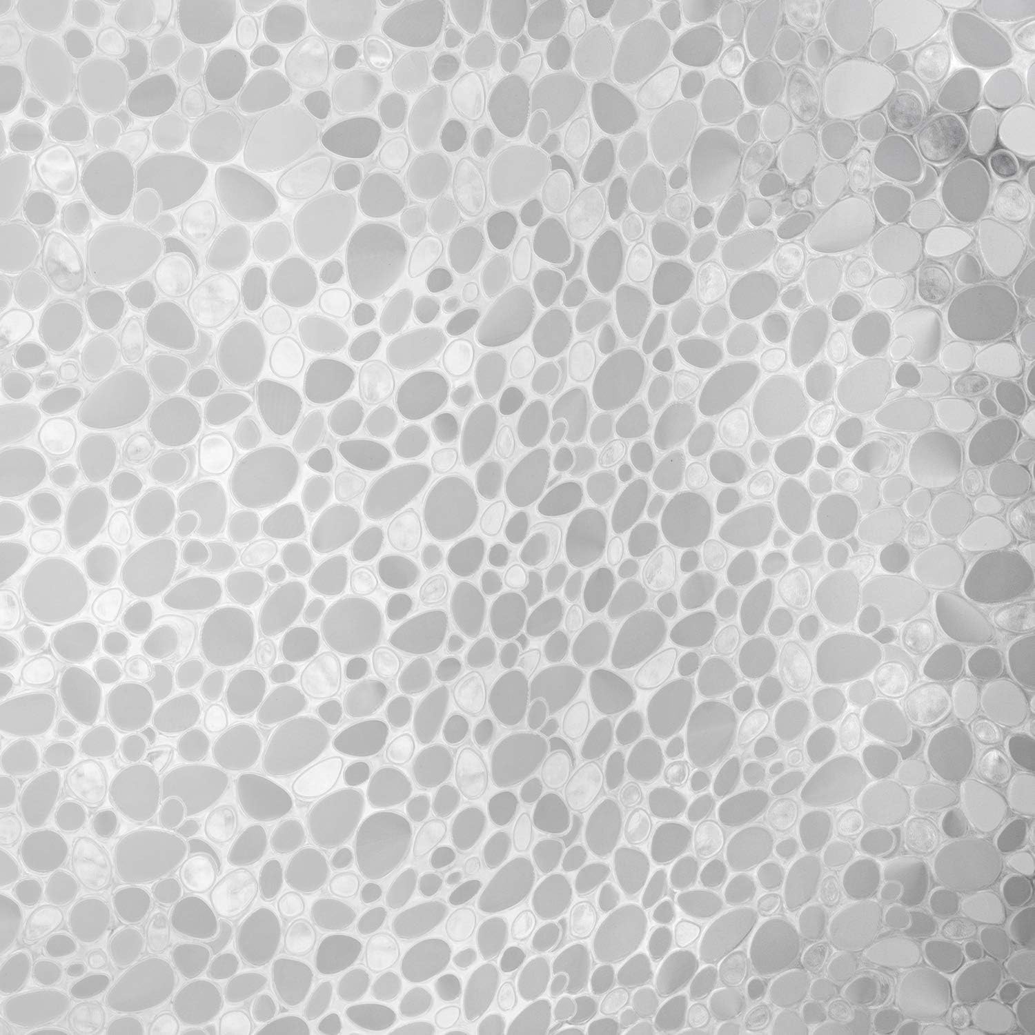 Waterproof shower curtain liner 8G EVA thick shower curtain with heavy duty 3 bottom magnets, shower liner for shower stall, bathtubs, 3D pebble pattern, 72 x 72, 12 hooks - view 8