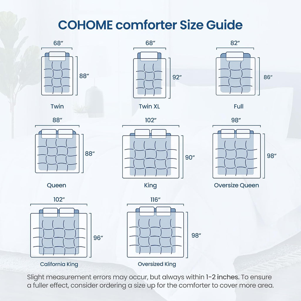 All-Season Oversized King Cooling Comforter Duvet Insert - White | Quilted Down Alternative Comforter, Luxury Hotel Breathable Soft Blanket, Anti-Clump Tech & 8 Tabs, Reversible,98" x 116" - view 7
