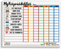 Responsibility Chart for Kids Ages 3, 4, 5, and 6 | My Responsibility Weekly Chore Chart for Kids Daily Checklist and Routine