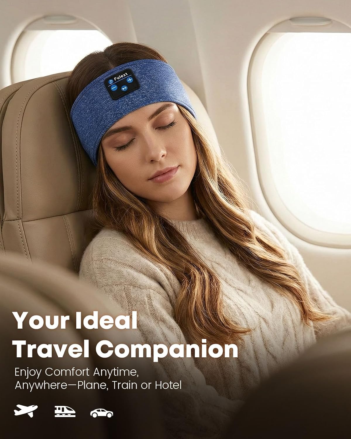 Sleep Headphones Bluetooth Headband,Sleeping Headphones Sports Headband, Long Time Play Sleeping Headsets with Built in Speakers Perfect for Workout,Running,Yoga - view 4