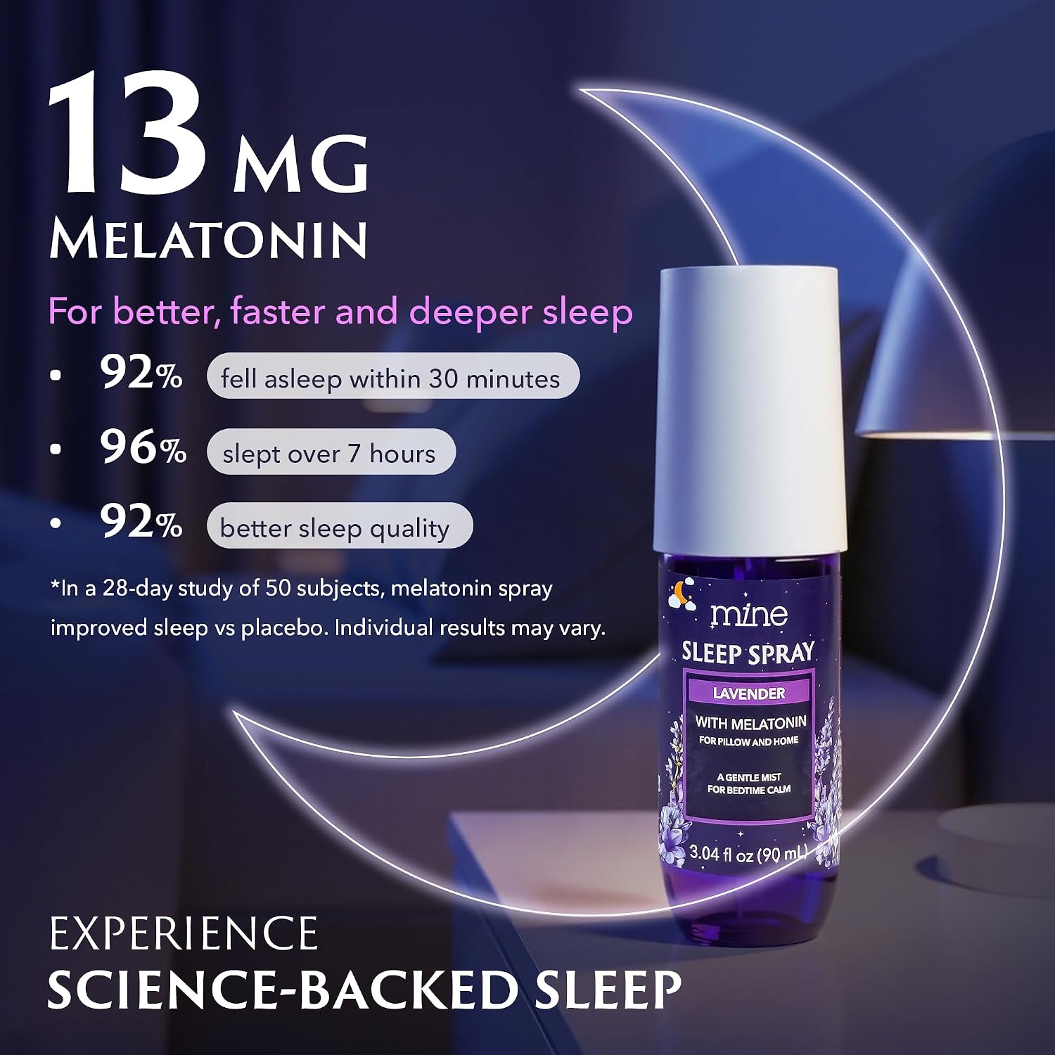 Lavender Sleep Spray with Melatonin - Natural Pillow Mist for Deep Sleep - Calming Lavender Linen Bed Spray for Adults, Gifts for Teen Girls and Women - view 4