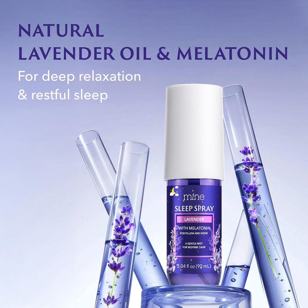 Lavender Sleep Spray with Melatonin - Natural Pillow Mist for Deep Sleep - Calming Lavender Linen Bed Spray for Adults, Gifts for Teen Girls and Women - view 3