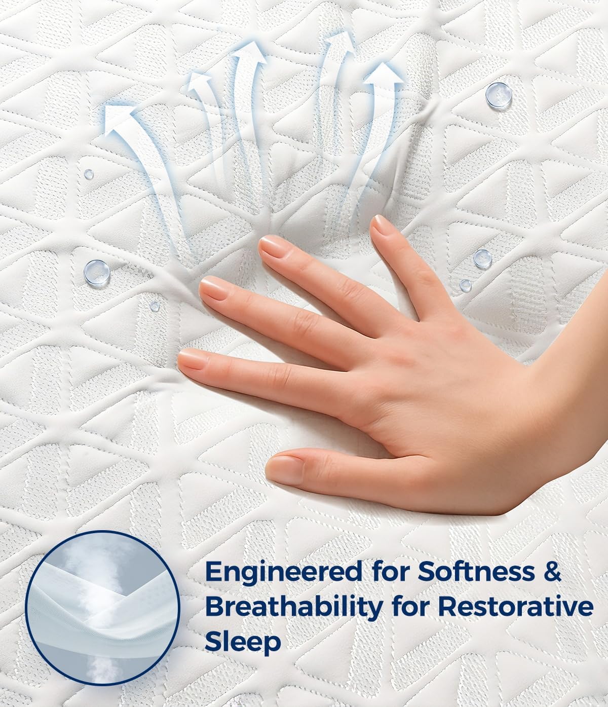 Queen Waterproof Mattress Protector, Breathable Cooling Bed Cover | 100% Waterproof TPU, Noiseless 3D Air Fabric, Soft Mattress Pad, 8"-21" Deep Pocket, Machine Washable, OEKO-TEX Safe - view 3