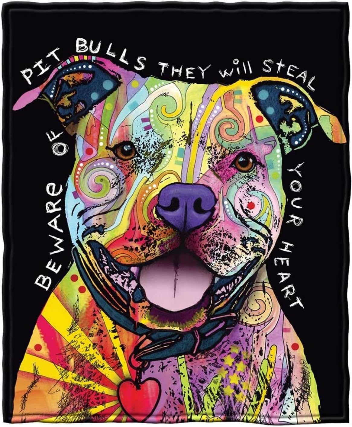 75x90-inch pit bull fleece blanket - pitbull throw blanket for adults and kids - soft and cozy for bed, couch, or travel - thoughtful gifts for women and dog lovers