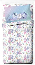 Jay Franco Kids Sheet Cartoon Set with Fitted, Flat Sheets & Pillow Cover - Ultra-Soft Bedding with Pillowcase for Room Decor, White - Lilo & Stitch 01, 3 Piece Twin