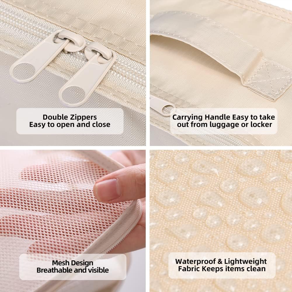 Travel packing cubes, luggage organizers with shoe bag - view 4