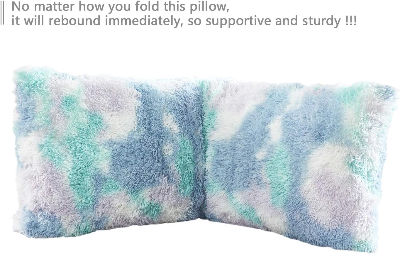 Cozy Plush Fur Body Pillow 20X54 Inches with Premium Filling, Ultra Soft Bed and Sofa Pillow, Vibrant Pastel Colors on Long Pillow, Big Hug Double Pillow, Pregnancy Pillow, Warm Fascinating - view 6
