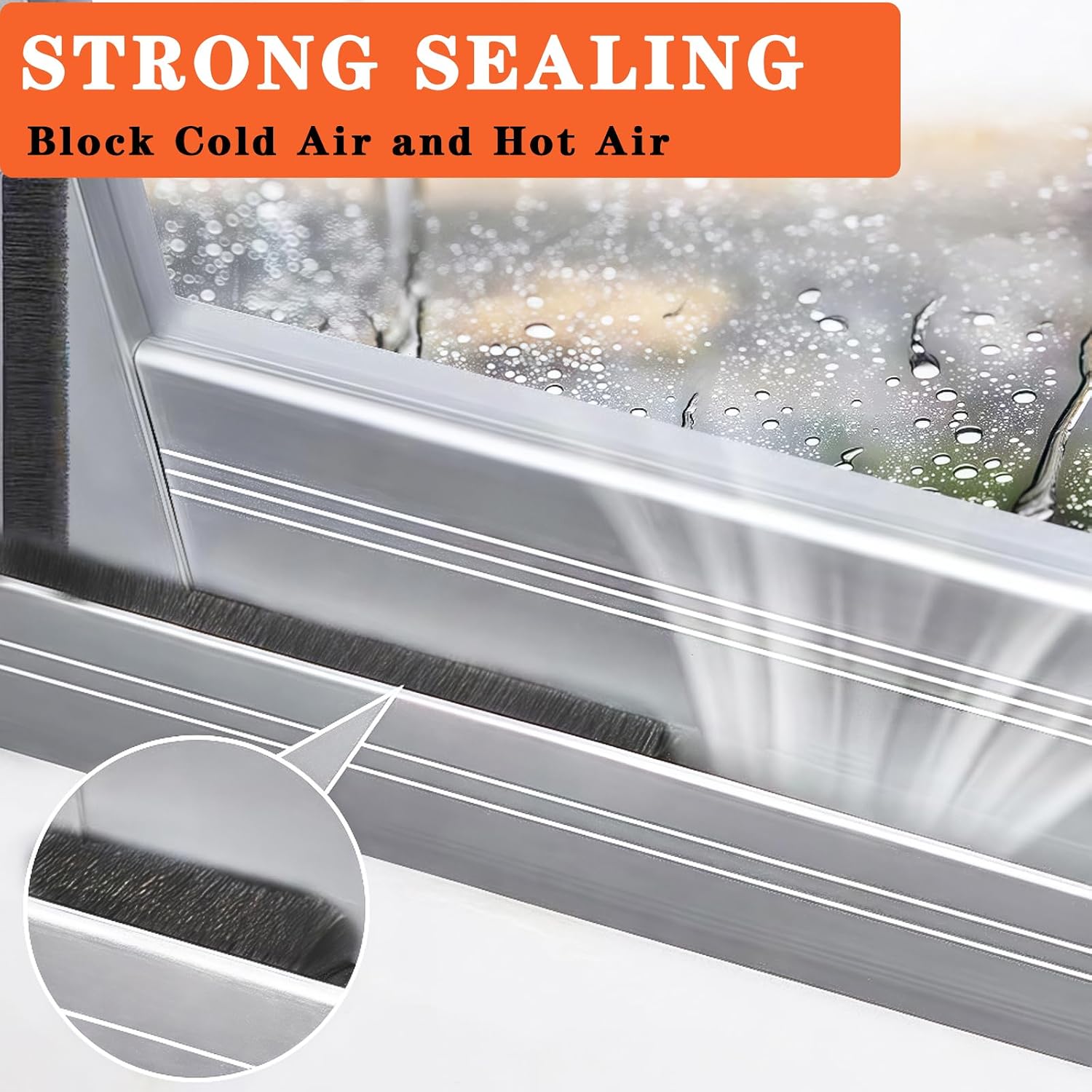 40FT Self-Adhesive Weather Stripping for Doors and Windows, Insulation Soundproofing Door Draft Stopper Gap Filler for Sliding, Front, Exterior, Frames(0.35'' Wide X 0.35'' Thick) - view 5