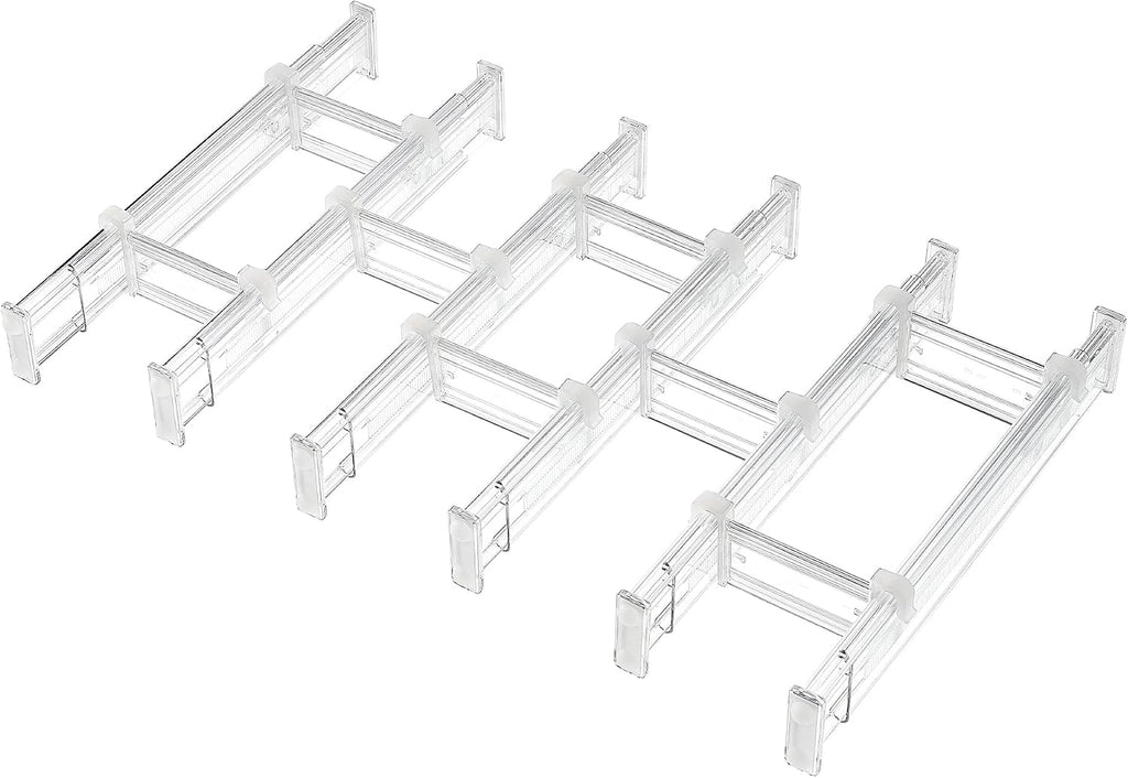 6" Tall Upgrade Drawer Dividers, 12.8"-22.3" Expandable, 8 Pack | Deep Drawer Organizer, Big Drawer Separator, Clear plastic Adjustable Storage Divider for Dresser, Baby Supplies, Kitchenware - view 7
