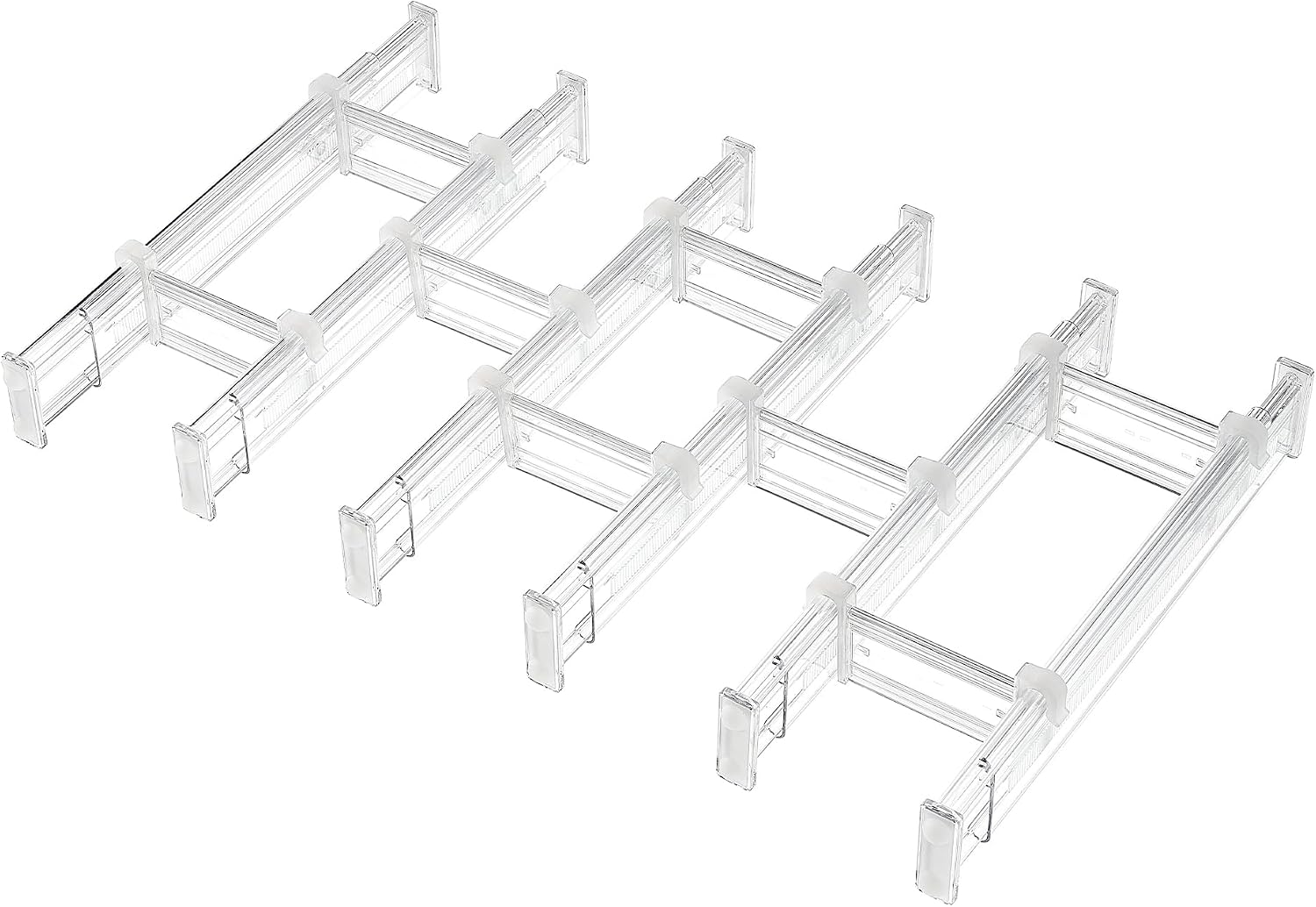 6" Tall Upgrade Drawer Dividers, 12.8"-22.3" Expandable, 8 Pack | Deep Drawer Organizer, Big Drawer Separator, Clear plastic Adjustable Storage Divider for Dresser, Baby Supplies, Kitchenware - view 7
