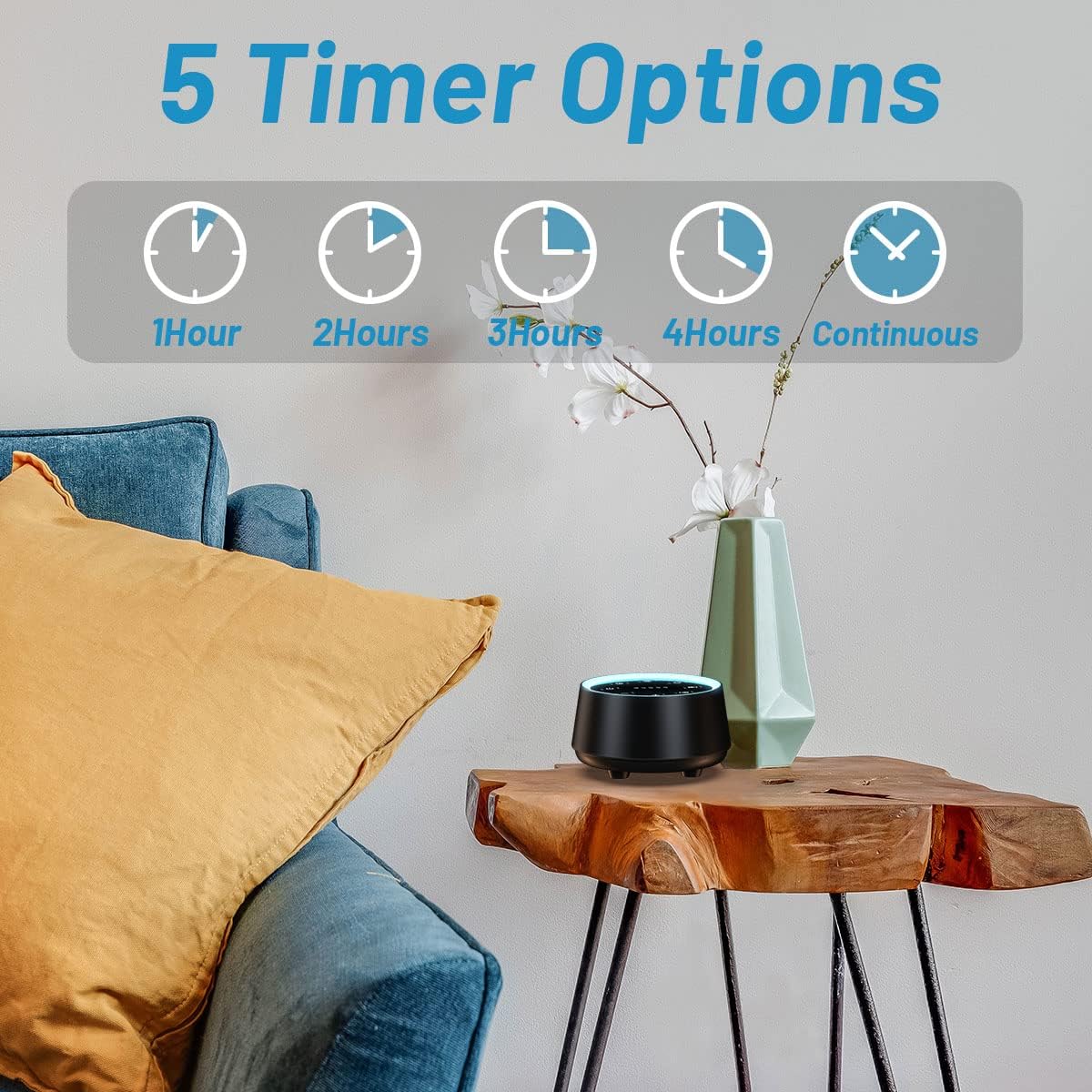 Sleep Sound Machine White Noise Machines with 30 Soothing Sounds 12 Adjustable Night Light 10 Adjustment Brightness 32 Levels of Volume 5 Timers and Memory Function Home Travel Office - view 5