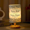 Bible Verse Table Lamp with Inspirational Thoughts and Valentines Day Christian Religious Baptism Gifts for Women Wife Mom Men Christmas Easter Gifts for Him Her