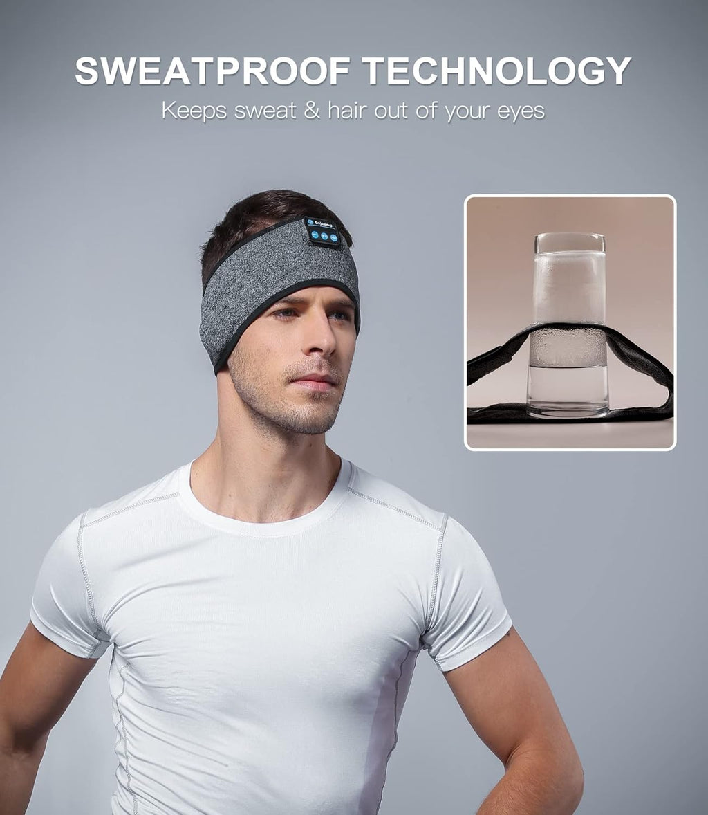 Sleep Headphones, Wireless Sleep Earbuds, Headphone for Sleeping Bluetooth Headband Headphones Headsets with Thin Speakers, Sleeping Headphones for Workout, Yoga, Travel, Gift for Women Men - view 8