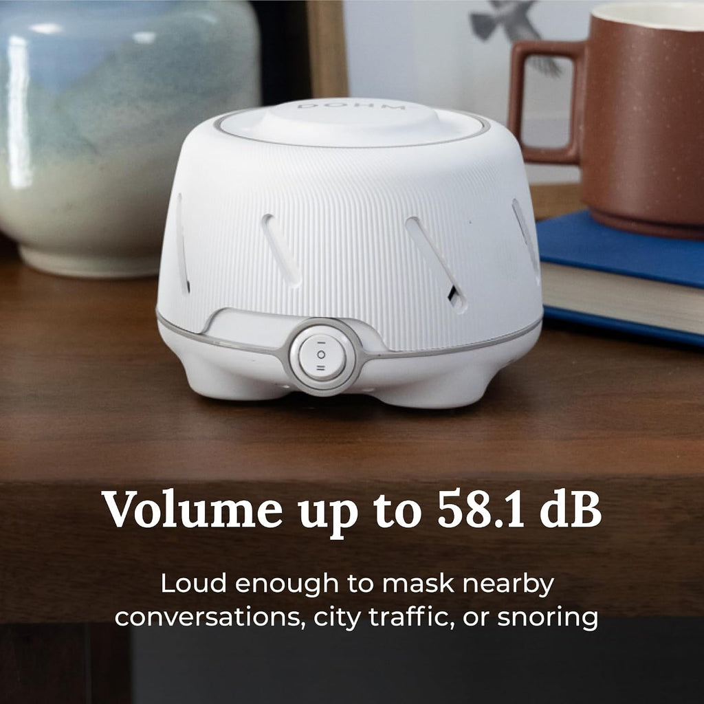 Dohm (White/Gray) The Original White Noise Machine, Relaxing Natural Sound from a Real Fan, Sleep Aid & Noise Cancelling for Adults & Baby, Office Privacy & Meditation, Baby Registry - view 3