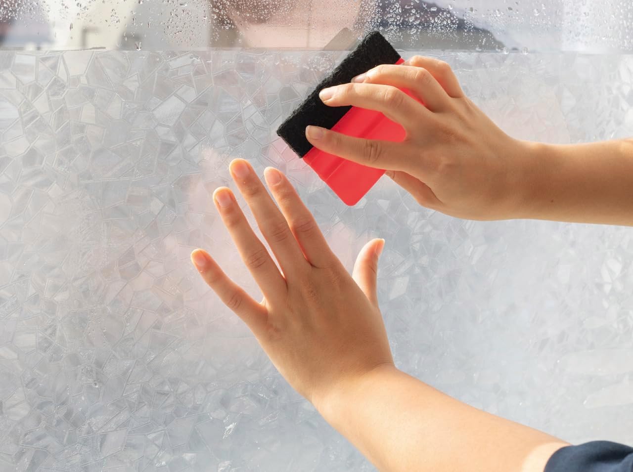 346-0166 Self-Adhesive Privacy Glass Window Film, Splinter, 17" x 78" Roll - view 2
