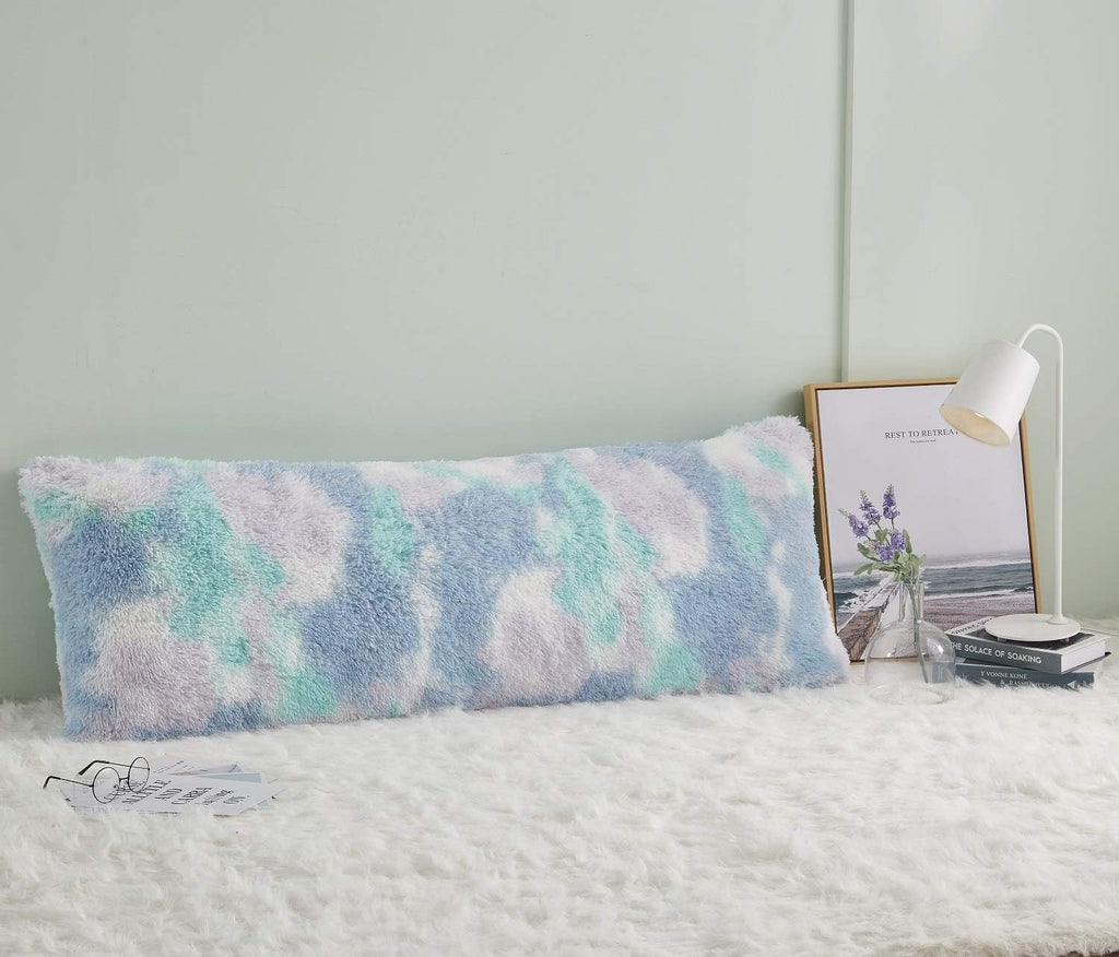Cozy Plush Fur Body Pillow 20X54 Inches with Premium Filling, Ultra Soft Bed and Sofa Pillow, Vibrant Pastel Colors on Long Pillow, Big Hug Double Pillow, Pregnancy Pillow, Warm Fascinating - view 2