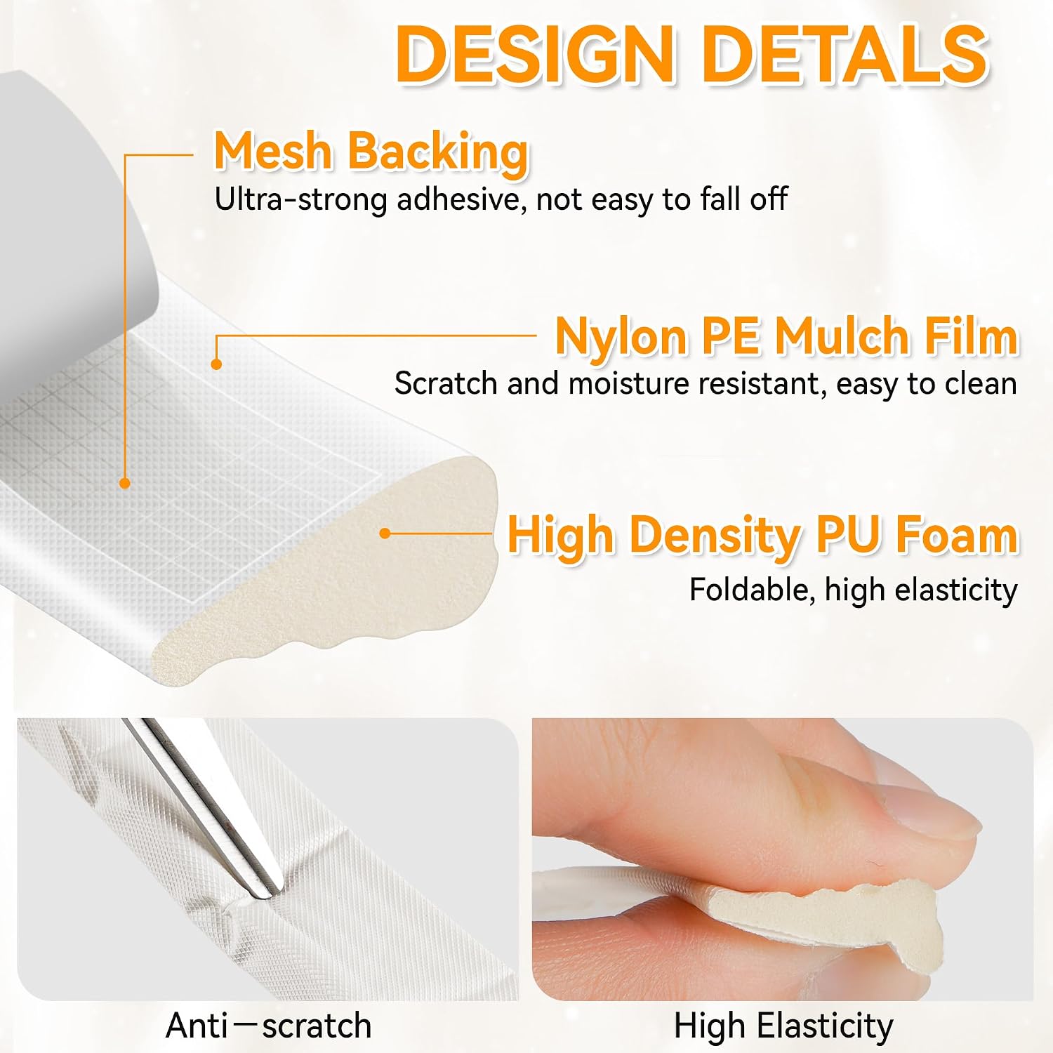 236" Wedge-Shaped Foam Window Seal Strip, Door Weather Stripping, Soundproof Front Door Frame Seal, Self-Adhesive Winter Insulation for Doors & Windows, Draft Stopper Gap Filler, White - view 3