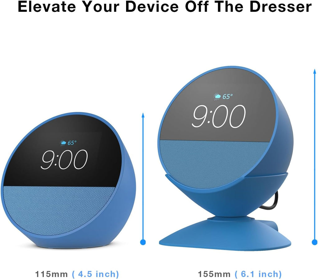 Charging Stand for Echo Spot with USB-C and USB-A Charging Ports for Multiple Devices, Echo Spot Stand Charging Station for iPhone Cellphones and Earbuds (Blue) - view 6