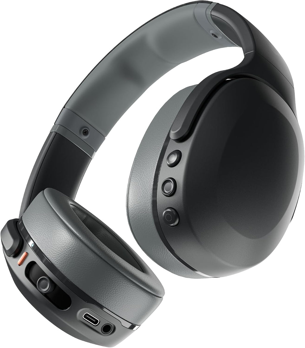 Wireless multi-sensory bass headphones - Asphalt | Bluetooth, noise isolating over-ear fit, 40 hours battery, microphone, working out, gym, travel, studying, music