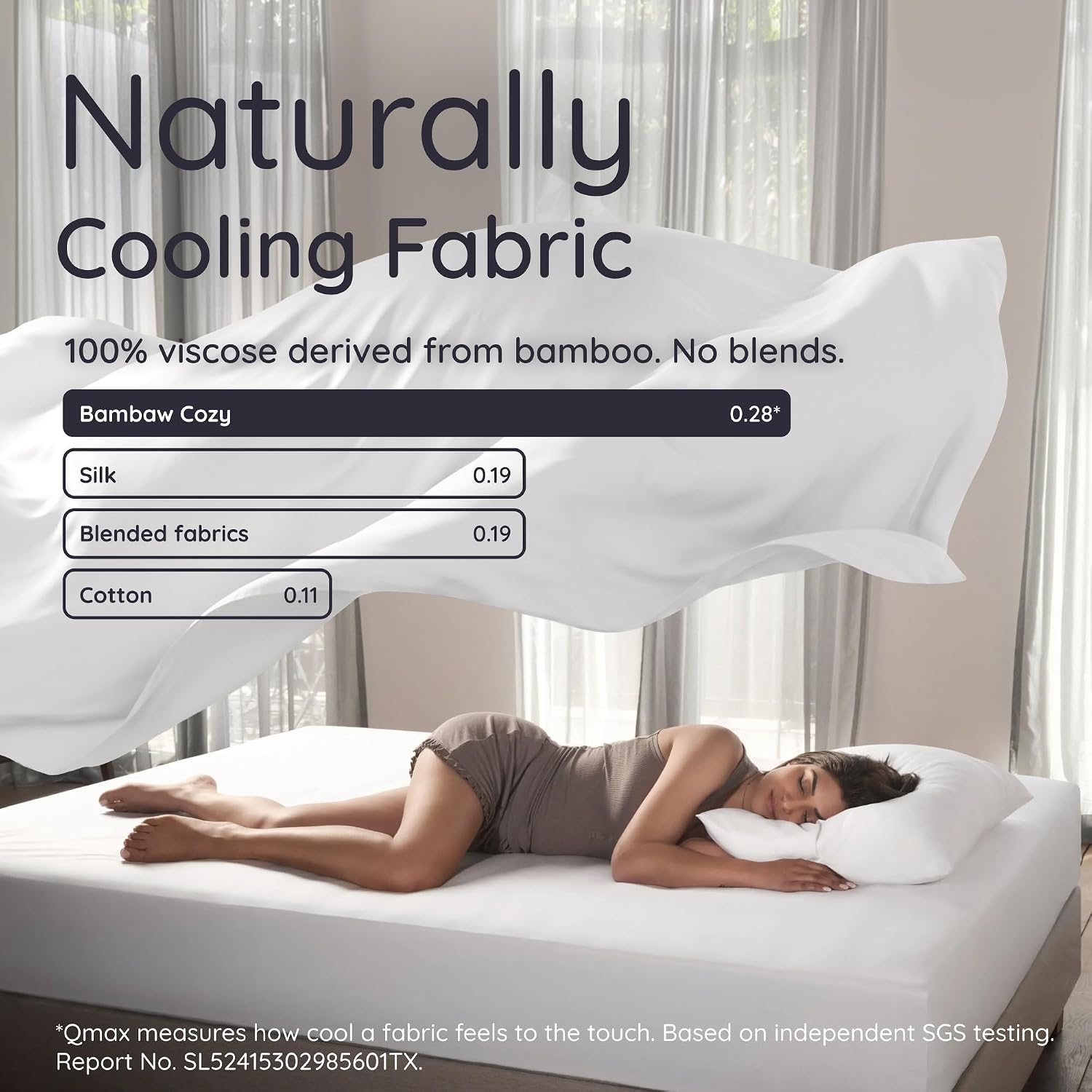 100% viscose derived from bamboo pillow case Queen size – set of 2 Queen cooling pillow cases for hot sleepers with envelope closure, anti acne pillow case, breathable & super soft (White) - view 6
