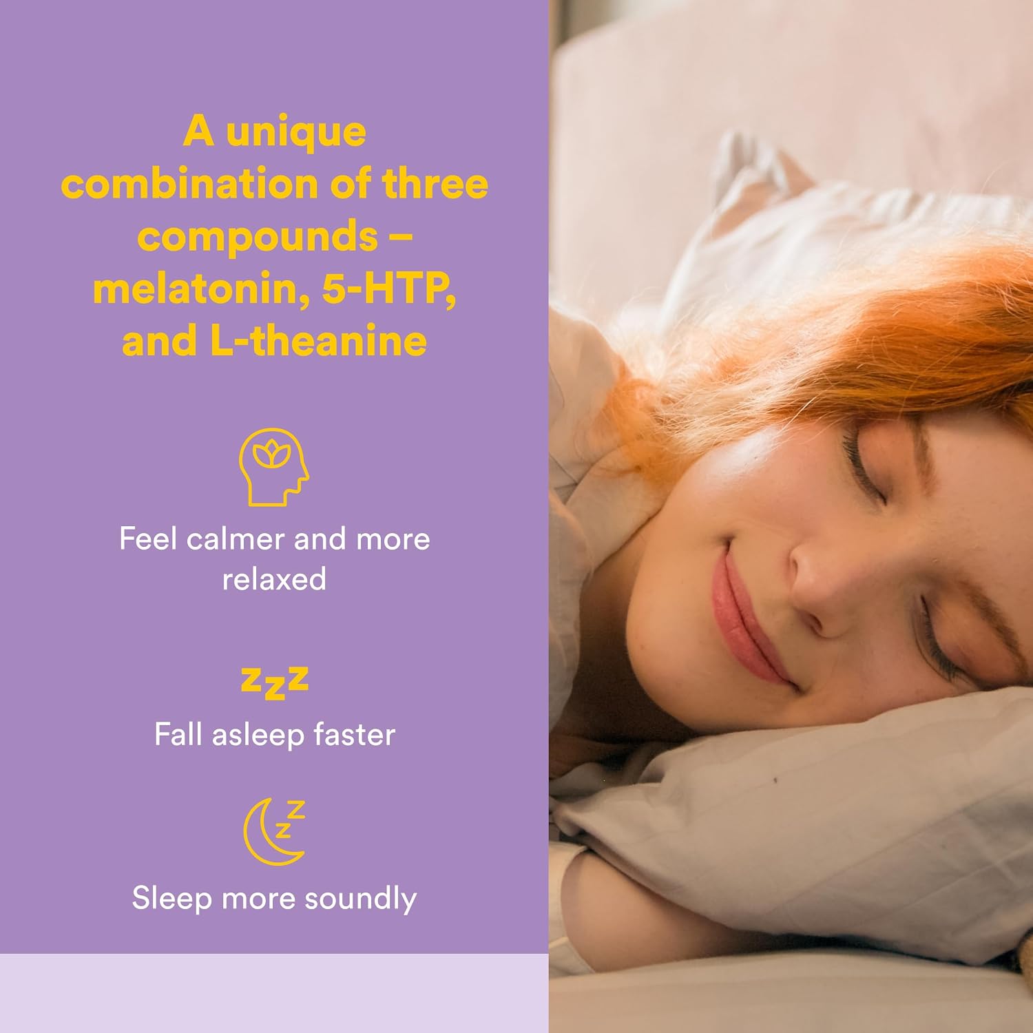 Stress-relax tranquil sleep by Natural Factors, sleep aid with Suntheanine L-theanine, 5-HTP, melatonin, 90 softgels - view 2