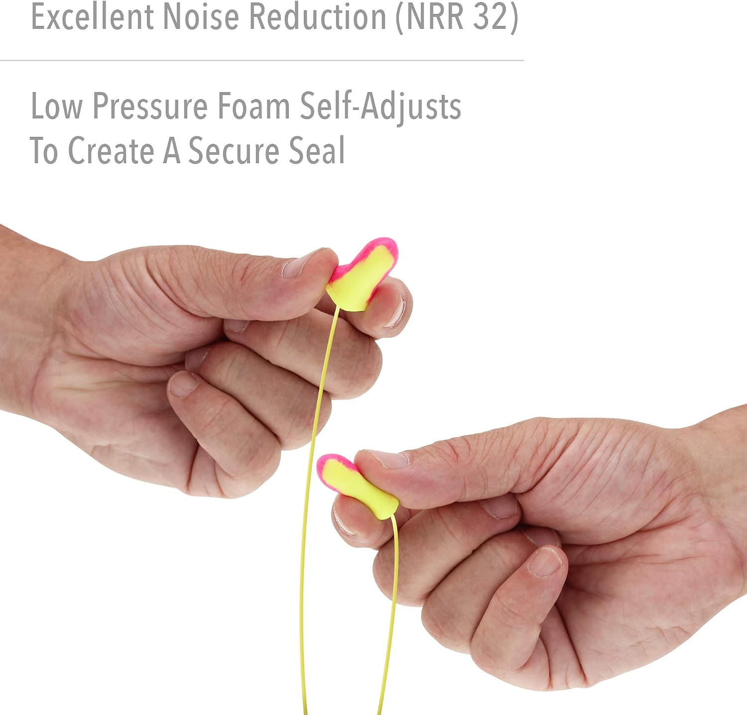 By Honeywell Laser Lite High Visibility Disposable Foam Earplugs, 100-Pairs, Pink/Yellow, LL-30 - view 3