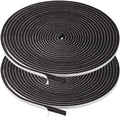 2 rolls weather stripping, 1/4 inch wide x 1/8 inch thick foam seal tape high density foam strip self adhesive, closed cell foam tape seal strip, 16 feet long each