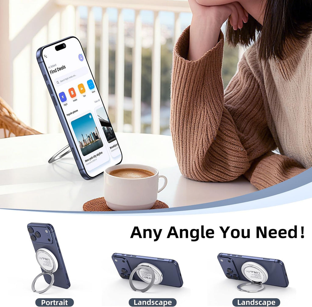 2 in 1 magnetic wireless charger pad & stand for iPhone 12-17 (all series) with 6.6ft USB-C woven charging cable - view 5