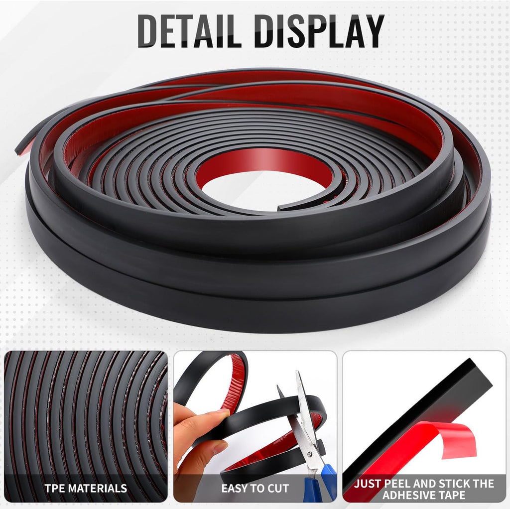 59 Ft Window Grille Inserts Grid Kit, 2 Black, Self-Adhesive Peel | Stick Trim Molding Window Trim Molding Grids, DIY Crown Molding Peel & Stick for Tile Edge Trim, Windows Door Frames - view 3