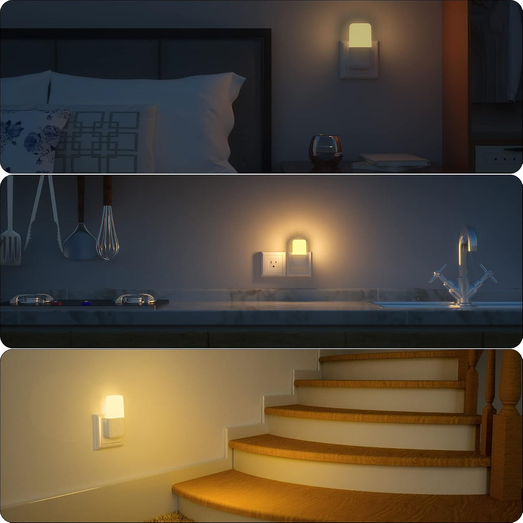 Plug in Night Light, Warm White LED Nightlights with Smart Dusk to Dawn Sensor for Kids, Nursery, Ideal for Bedroom, Bathroom,Hallway, Stairs, Kitchen, 6 Pack - view 7