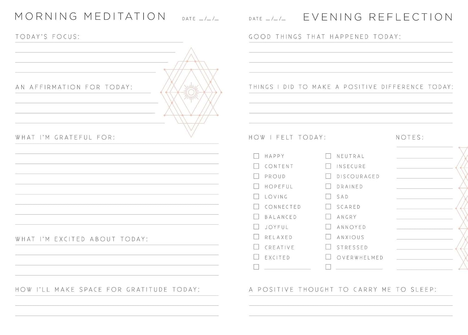 Gratitude: a day and night reflection journal (inner world) - view 3