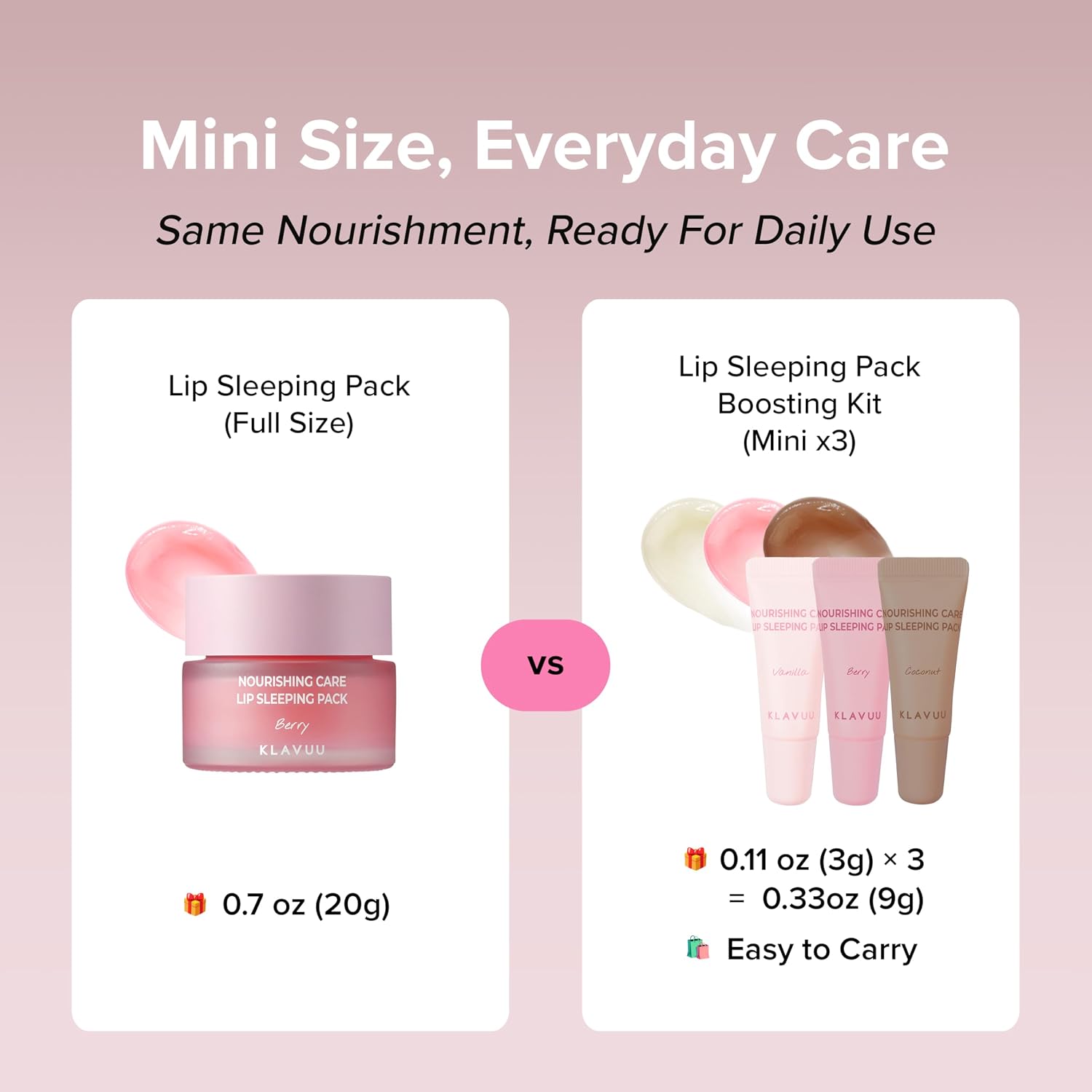 Lip Sleeping Mask Boosting Kit, Deep Hydrating Korean Lip Balm | Overnight treatment for very dry, chapped lips, lip lightening and plumping, instant hydration, gentle exfoliating - view 6