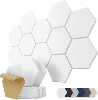 Acoustic Hexagon Wall Panels Sound Absorbing Self Adhesive for Home Office