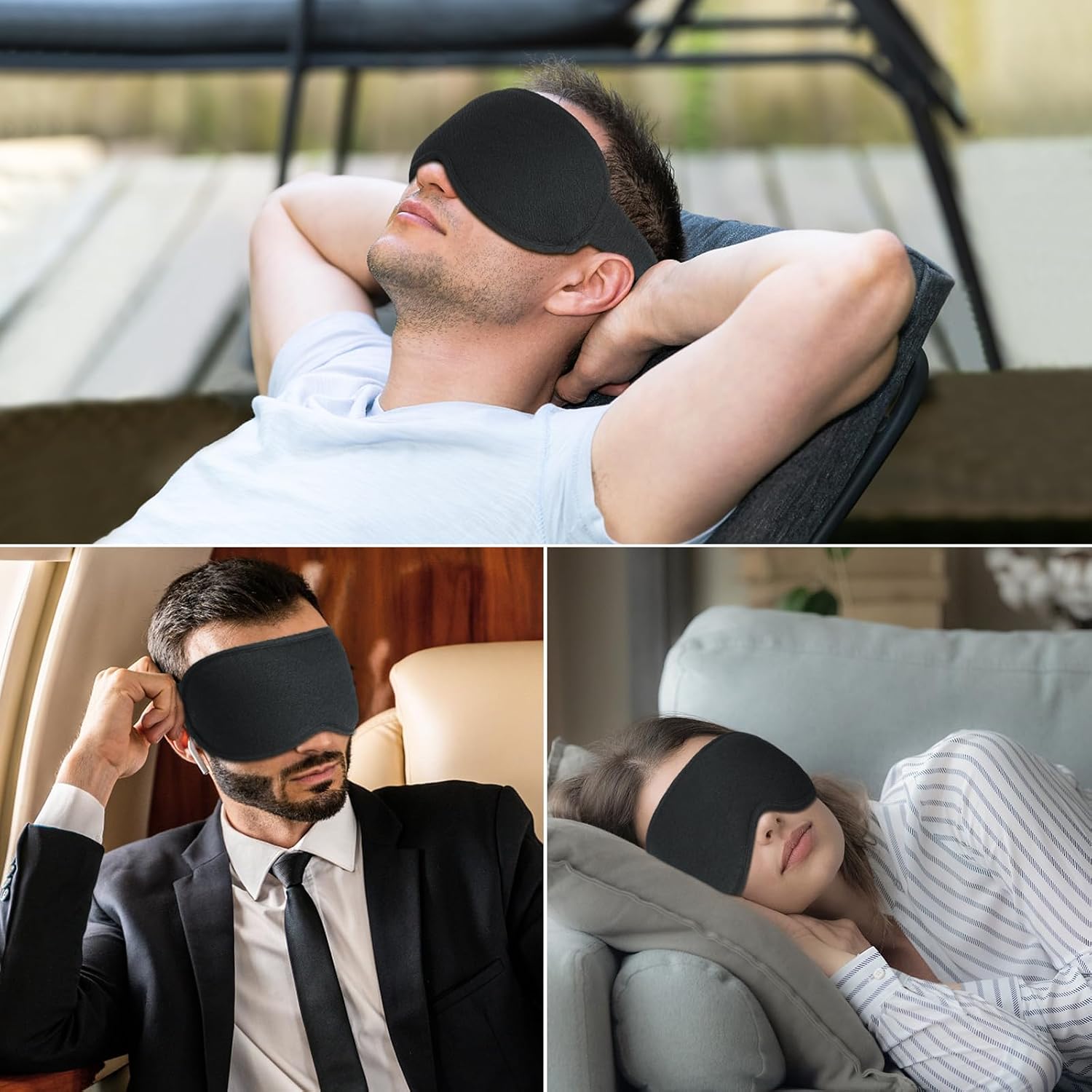 100% Blackout Sleep Eye Mask for Women Men, Zero Pressure Sleep Mask | Ergonomic Design 3D Cutout Eye Movement and Eyelash Friendly Night Blindfold, Ultra Soft Comfortable for Sleeping - view 8