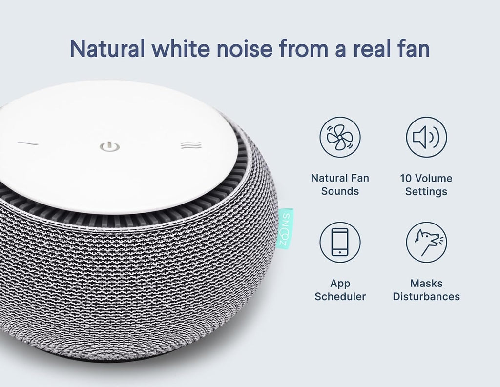Original Smart White Noise Sound Machine, Real Fan Inside for Sleep | Natural Sound from a Real Fan, Non-Looping White Noise, App Scheduler, 10 Levels, Masks Snoring, Office Privacy & Neighbors - view 2