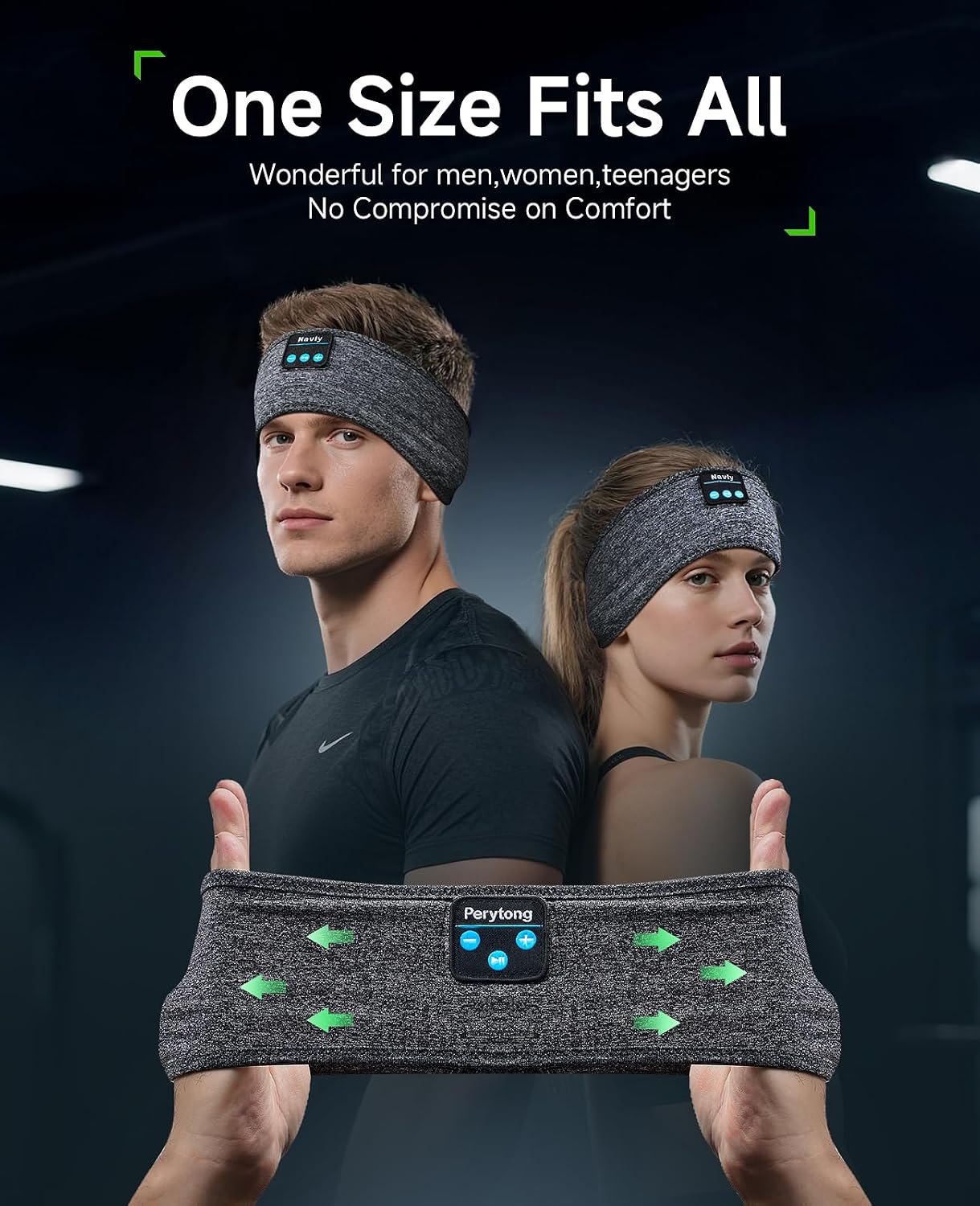 Bluetooth 5.4 Sleep Headphones - 3-in-1 Wireless Music Sleep Mask with Ultra-Thin Speakers for Side Sleeping Adults & Teens, Comfortable Headphones for Women and Men (Deep Grey) - view 7