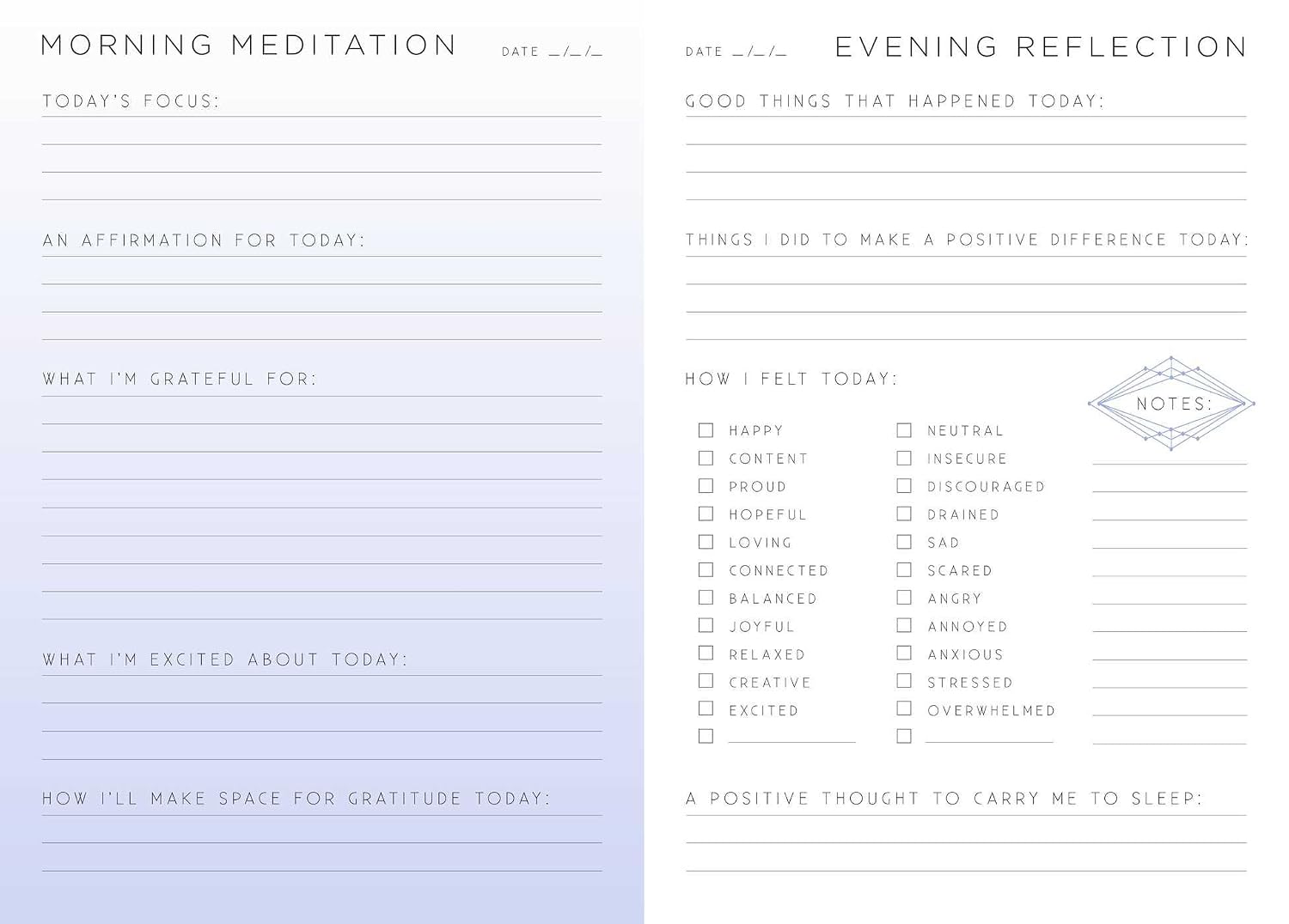 Gratitude: a day and night reflection journal (inner world) - view 4