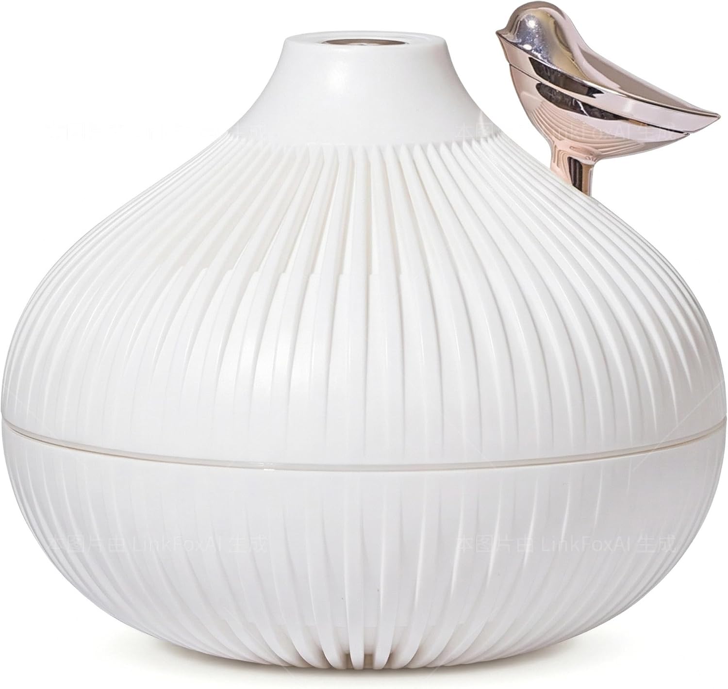Portable Small Onion Humidifier, 300ml Desktop Mini Plug-in Humidifier with 3-Color Warm Night Light, for Bedroom Home Office Travel
