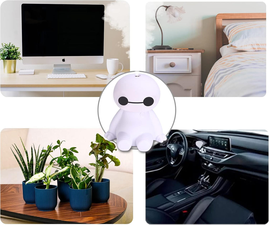 Humidifiers portable small cool mist humidifiers mini USB personal desktop for travel, car, office room, bedroom (white) - view 8