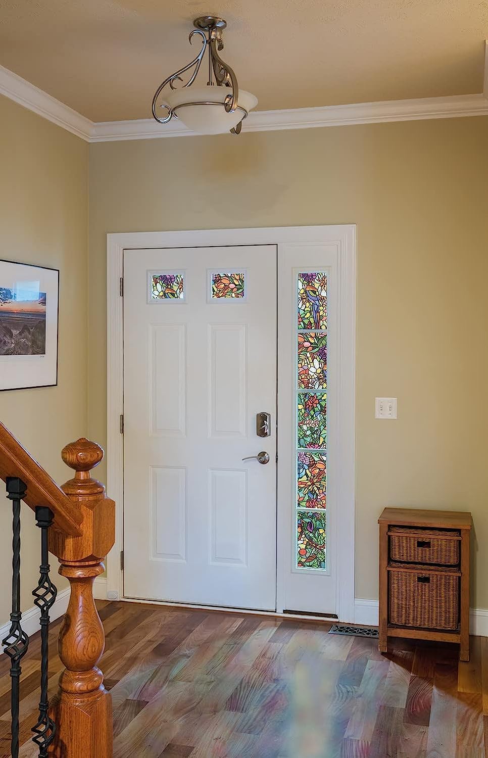 346-0647 Self-Adhesive Privacy Glass Window Film, Spring Chapel/Tulia, 17" x 78" Roll - view 4